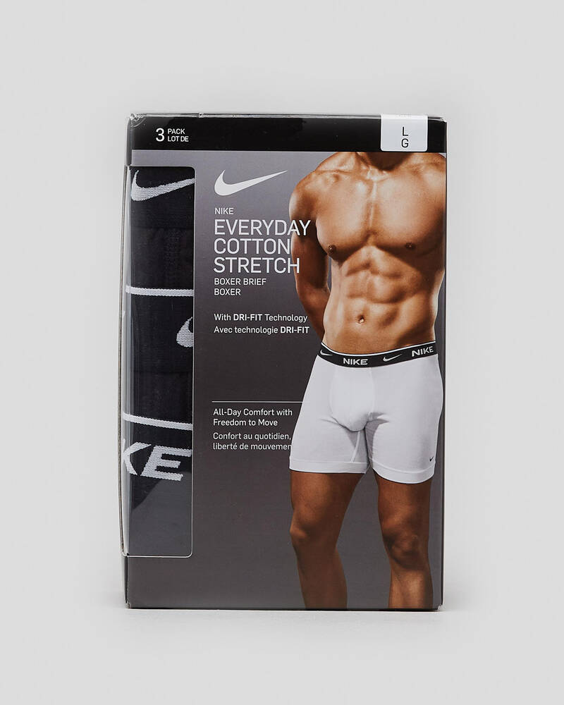 Nike Everyday Cotton Stretch Boxer Brief 3 Pack for Mens