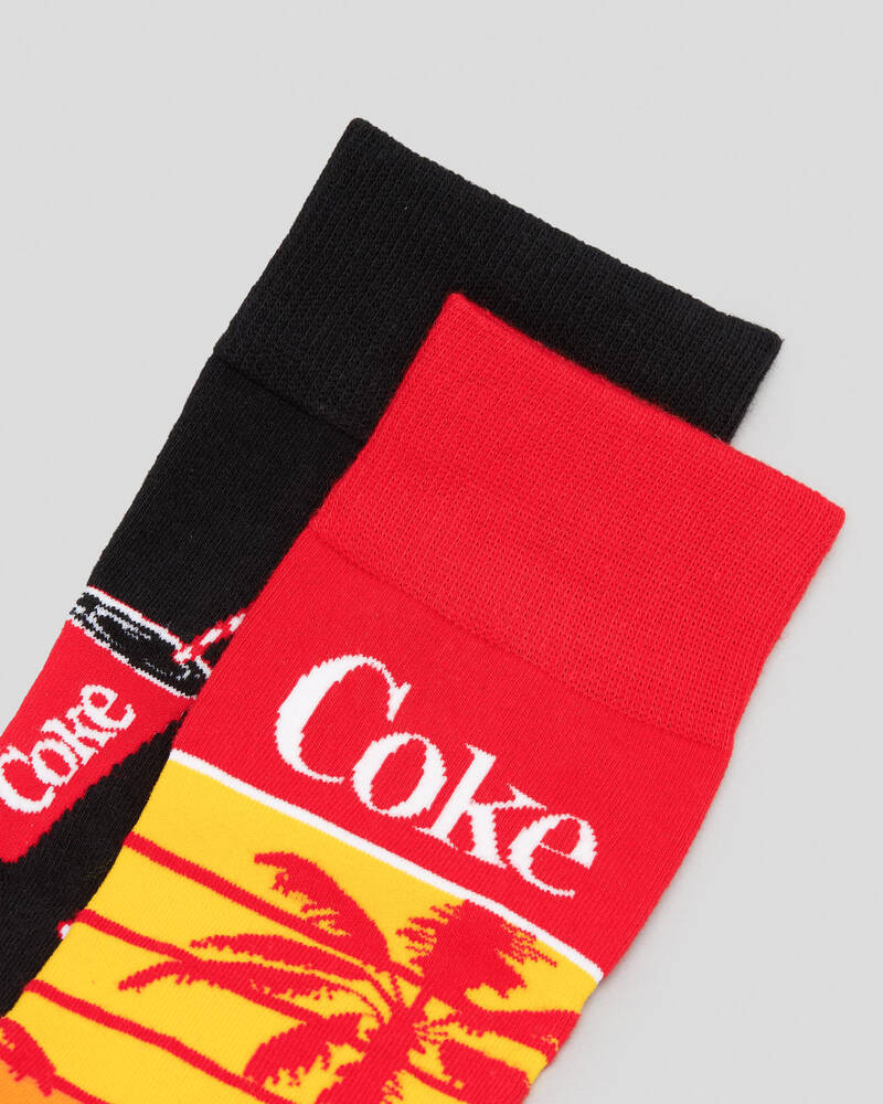 FOOT-IES Coke Sunset Socks 2 Pack for Mens