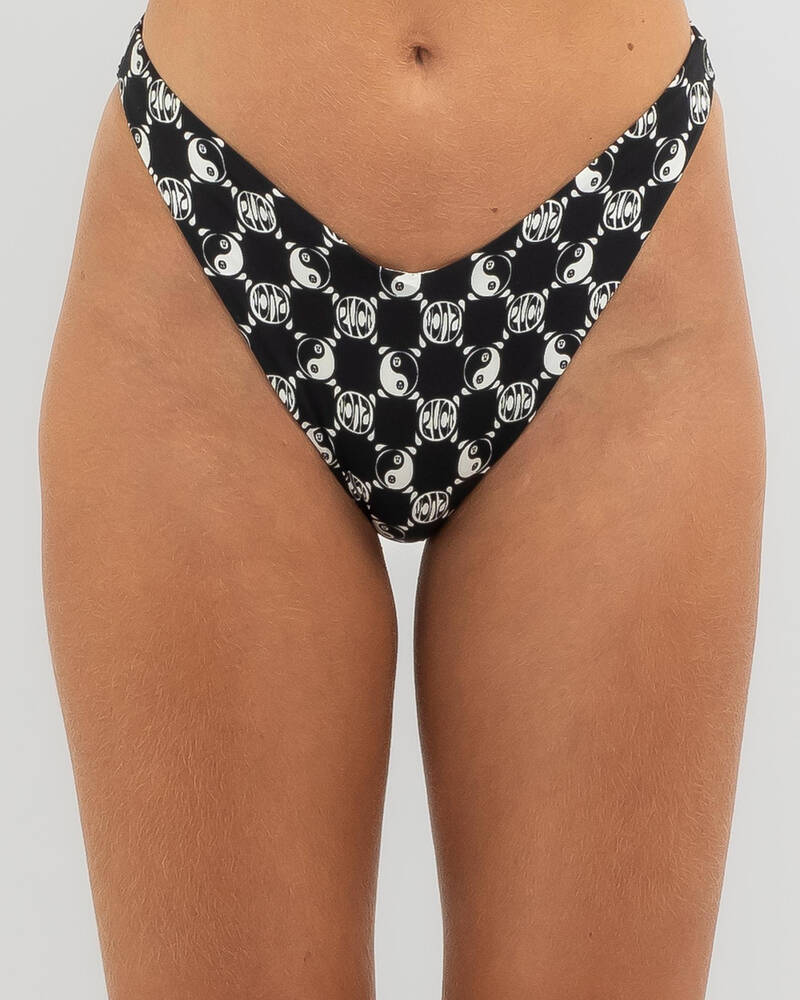 RVCA Healing Sliding Halter Triangle Bikini Top for Womens