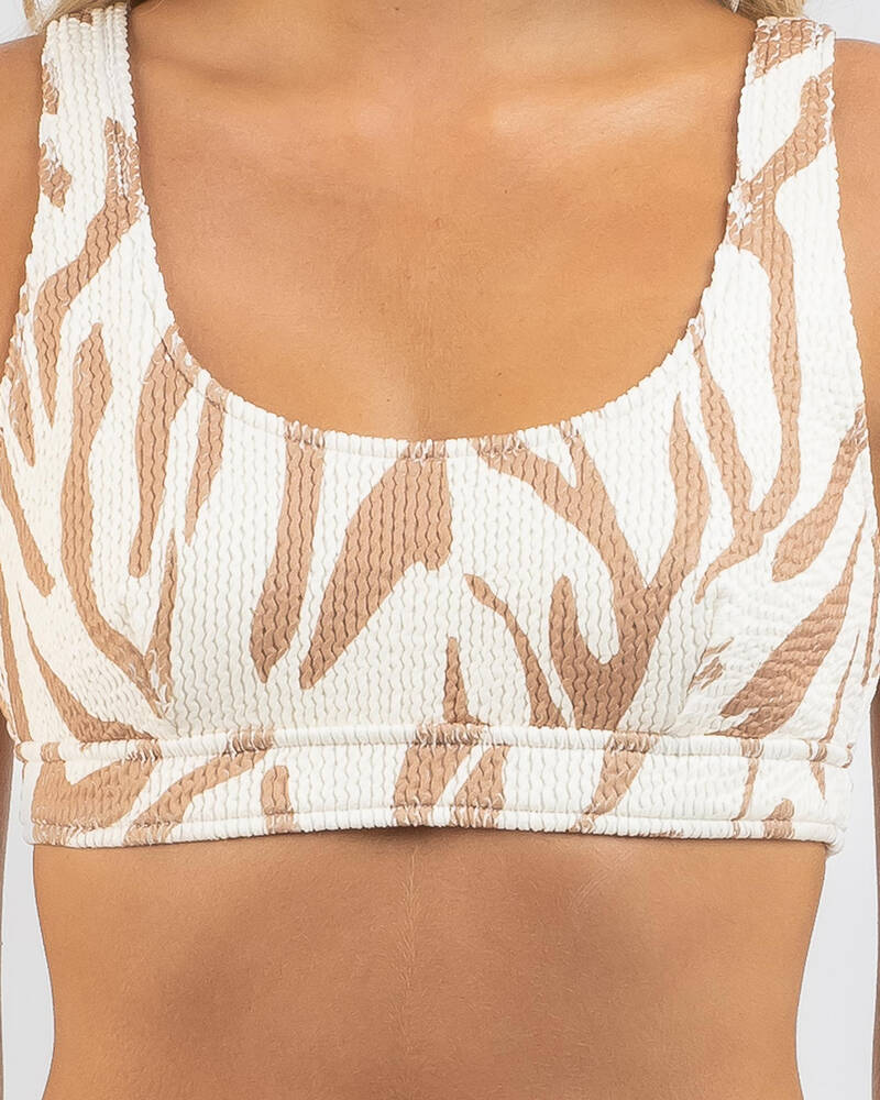 Hurley Zebra Bralette Bikini Top for Womens