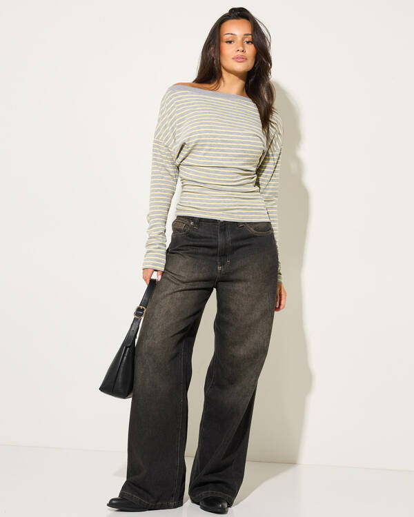 Mooloola Val Stripe Longsleeve Top for Womens