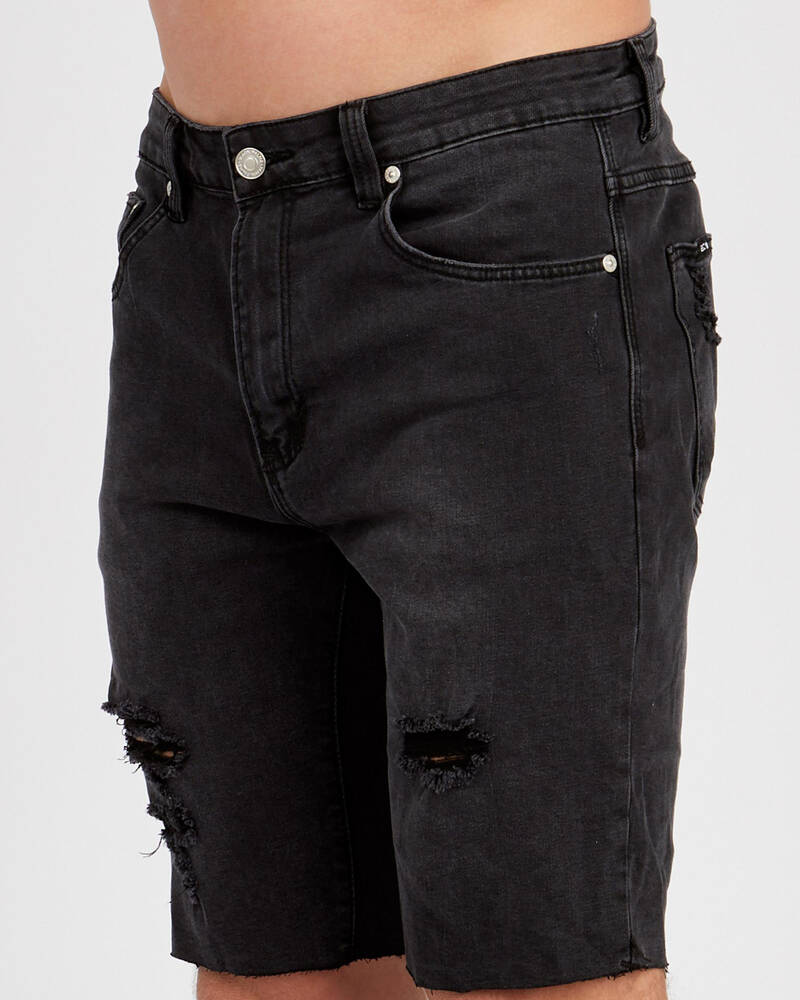 Black Palms The Skinny Denim Shorts for Mens