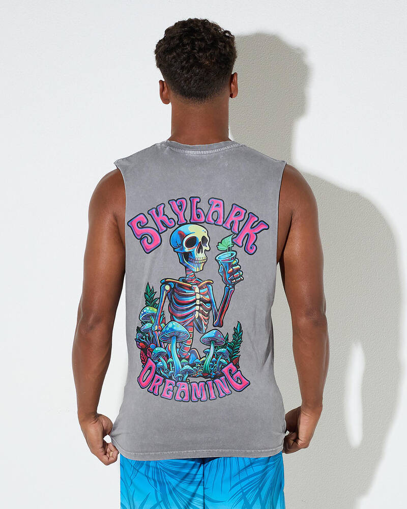 Skylark Skeletal Haze Muscle Tank for Mens