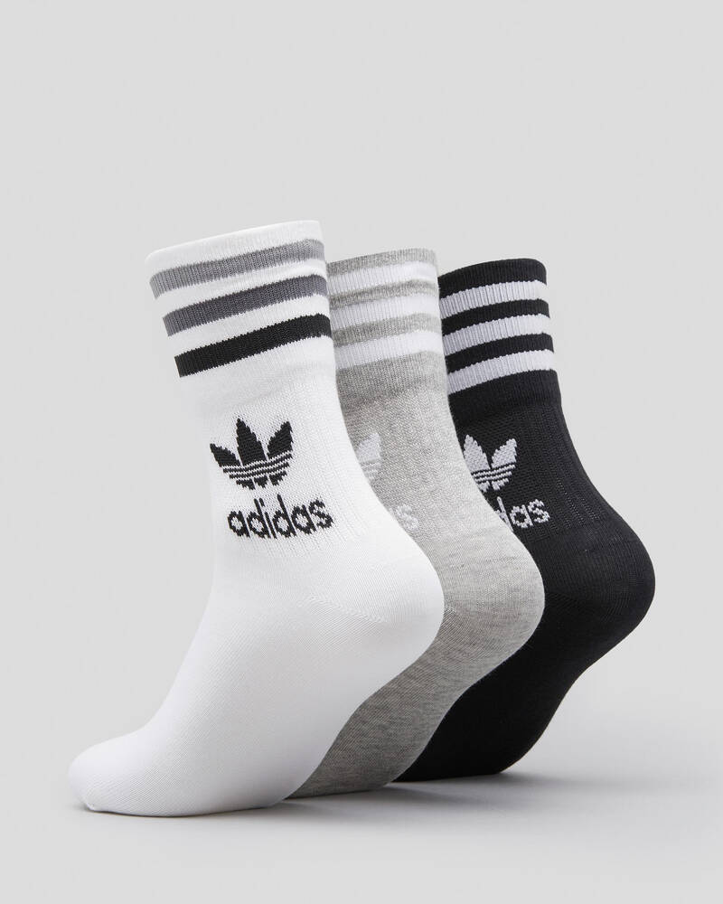 adidas Boys' Mid Cut Crew Socks 3 Pack for Mens