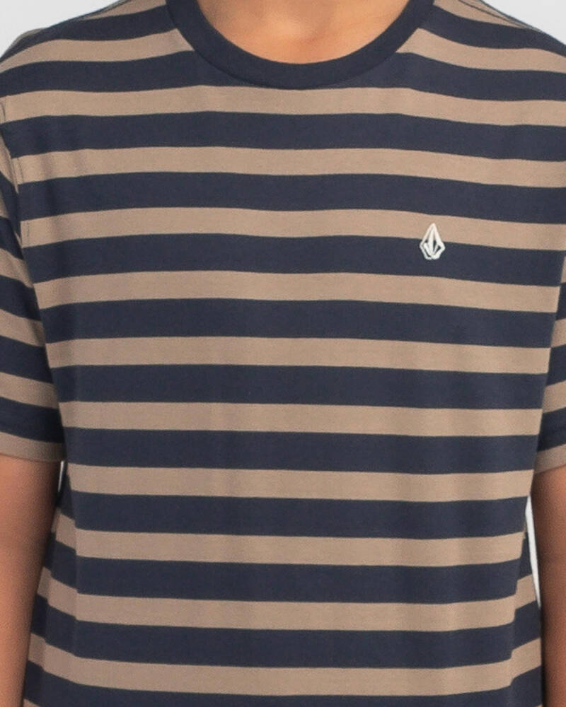 Volcom Boys' Halfax Stripe Crew T-Shirt for Mens