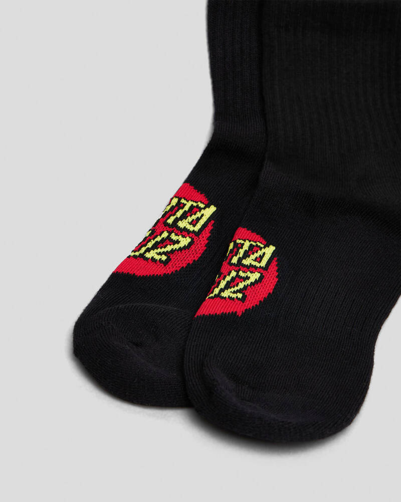 Santa Cruz Boys' Classic Dot Ankle Socks 2 Pack for Mens