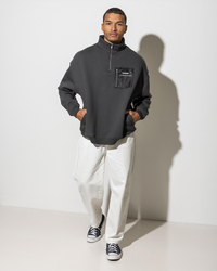 Wndrr Frequency Panel 1/4 Zip Sweatshirt for Mens image number null