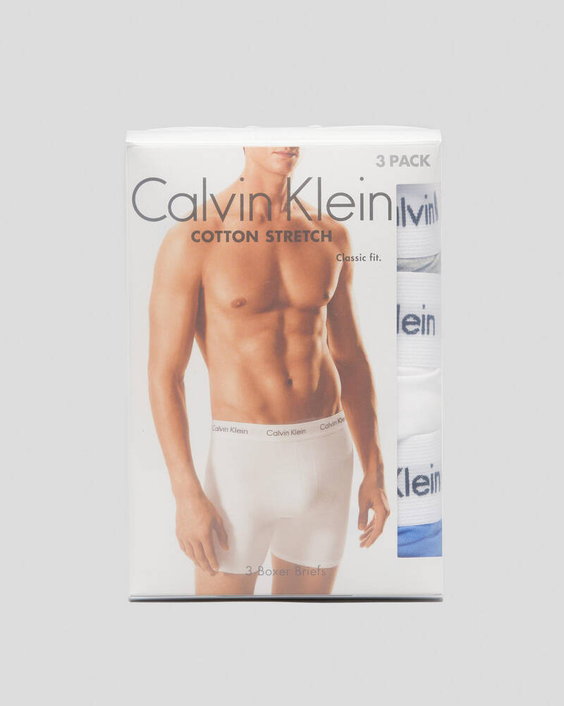 Mens Calvin Klein multi Cotton Stretch Boxer Briefs (Pack of 3