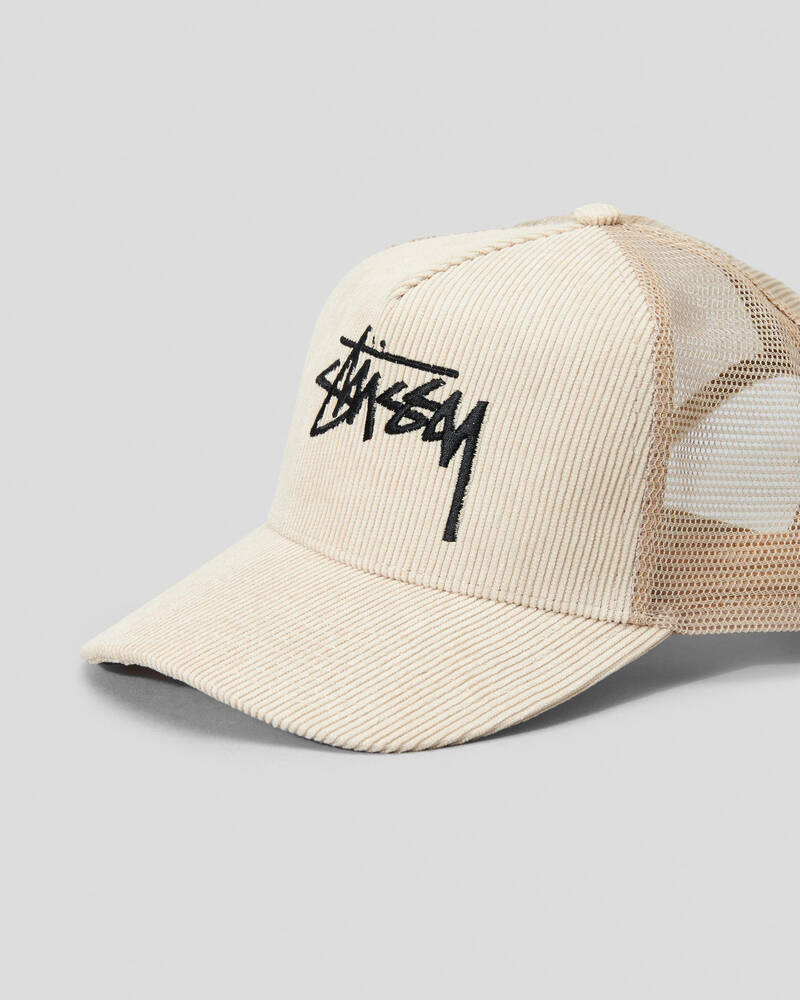 Stussy Stock Cord Trucker Cap for Mens