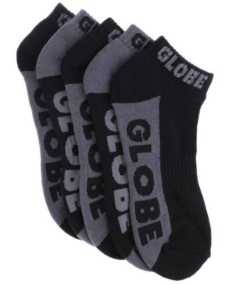 Globe Back 2 Skool Ankle Socks 5 Pack for Mens image number null
