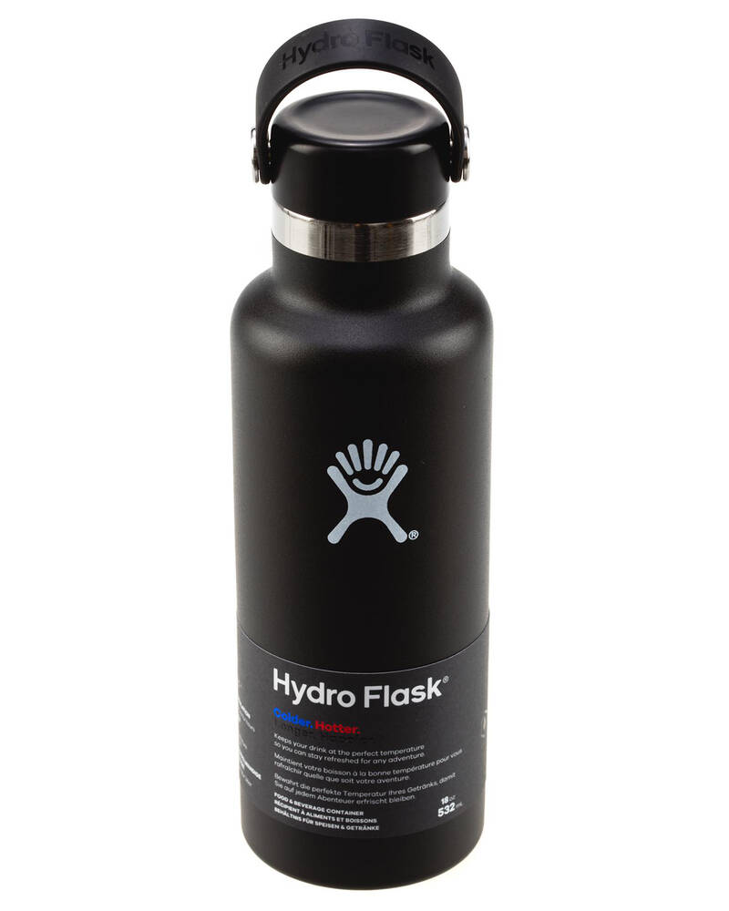 Hydro Flask 18oz Standard Mouth Black for Unisex