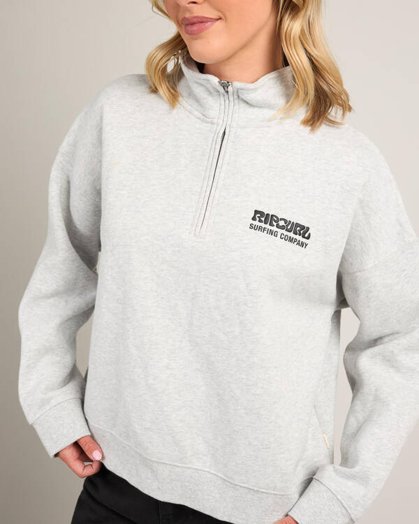 Rip Curl Surf Puff 1/4 Zip Sweatshirt for Womens