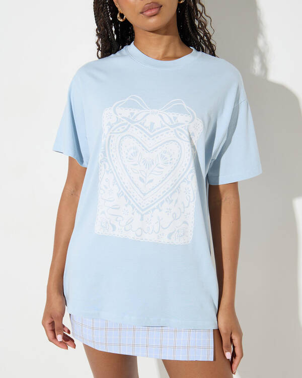 All About Eve Heart Locket Relaxed T-Shirt for Womens