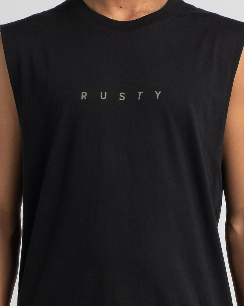 Rusty Short Cut Muscle Tank for Mens