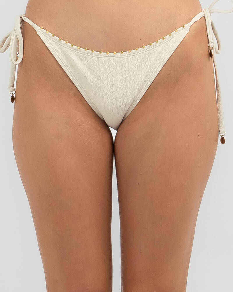 Kaiami Cyprus Beaded Tie Bikini Bottom for Womens