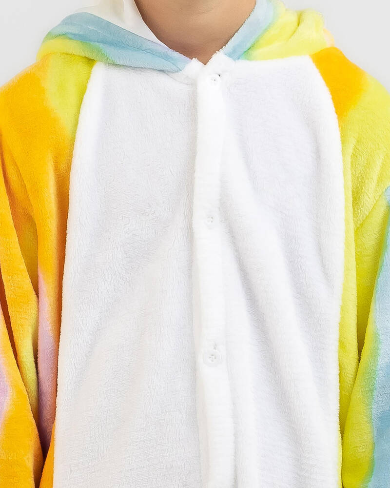 Onesie Boys' Unicorn Rainbow Hooded Onesie for Unisex