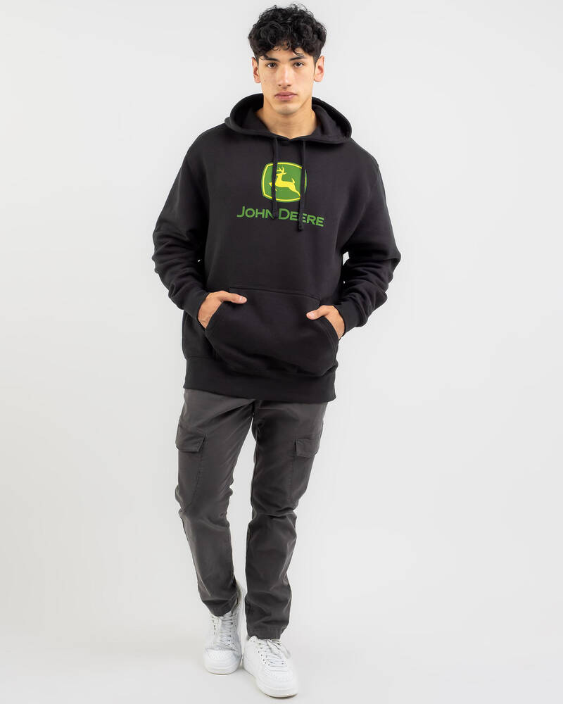 John Deere Logo Fleece Hoodie for Mens