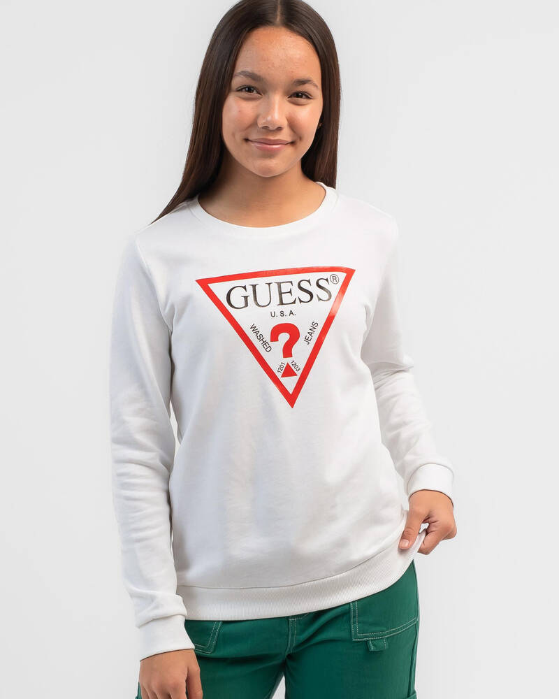 GUESS Girls' Core Sweatshirt for Womens