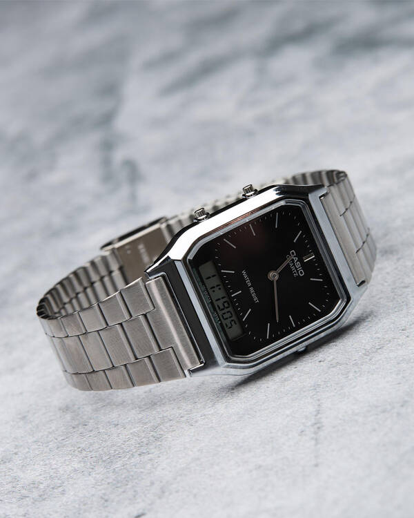 Casio AQ230A-1DS Classic Duo Time Watch for Mens