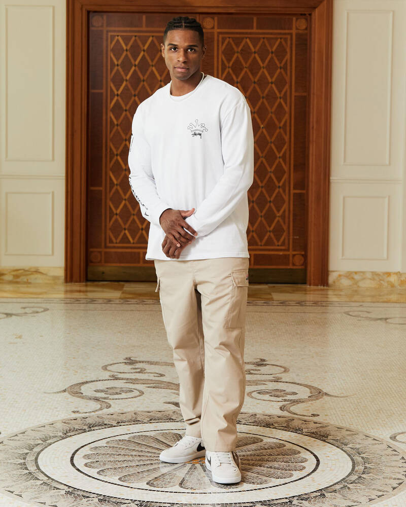 Stussy S Crown 50/50 LCB Long Sleeve T-Shirt for Mens