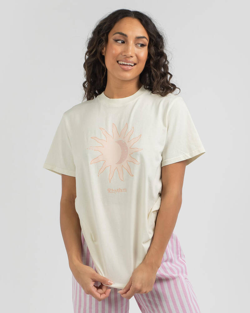 Rhythm Rising Sun Vintage T-Shirt for Womens