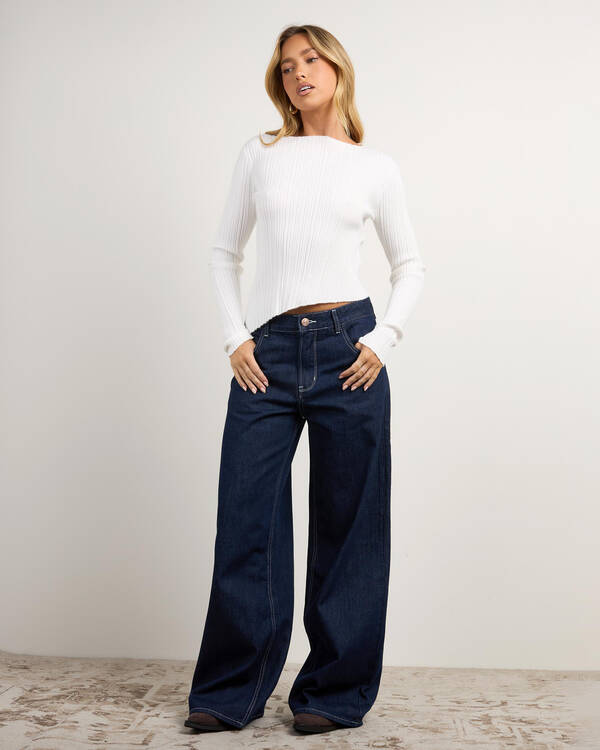 DESU Billie Wide Leg Jeans for Womens