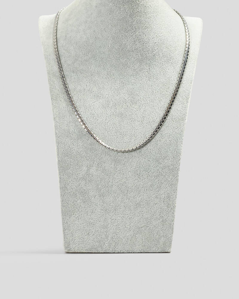 REPUBLIK Silver Snake Chain Necklace for Mens