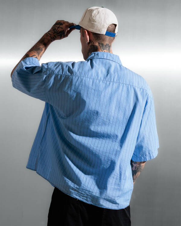 Worship Supplies Shadow Cherub Box Crop Short Sleeve Shirt for Mens