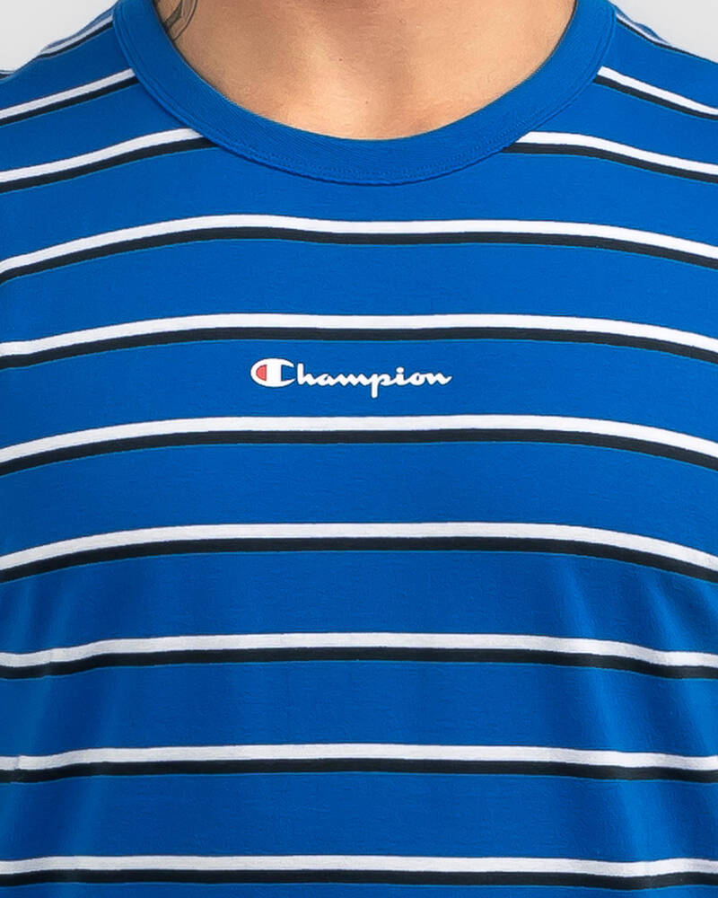 Champion Logo Stripe T-Shirt for Mens