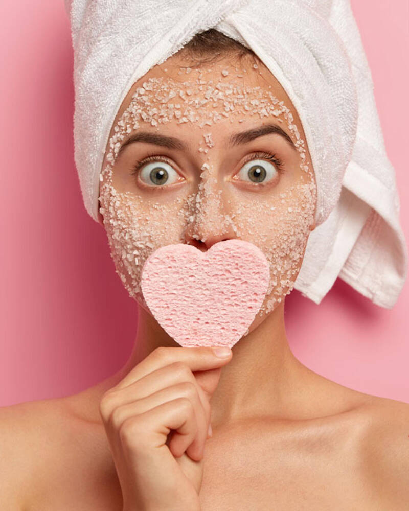 ORGANIK BOTANIK Face Scrub + Face Serum + Face Scrubber Pack for Womens