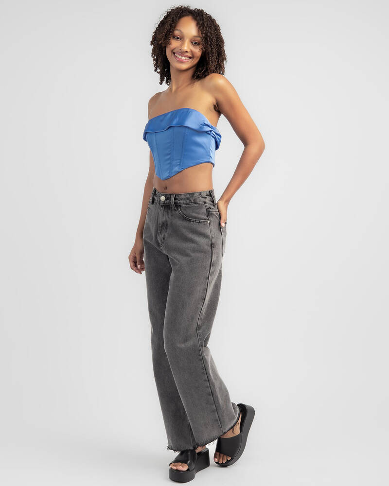 Alive Girl Lindsay Satin Corset Top for Womens