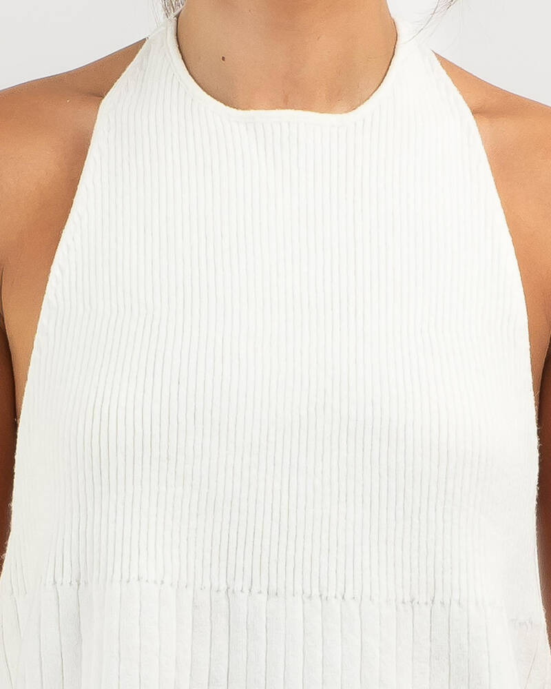 Mint Vanilla Edwina Halter Neck Knit Top for Womens