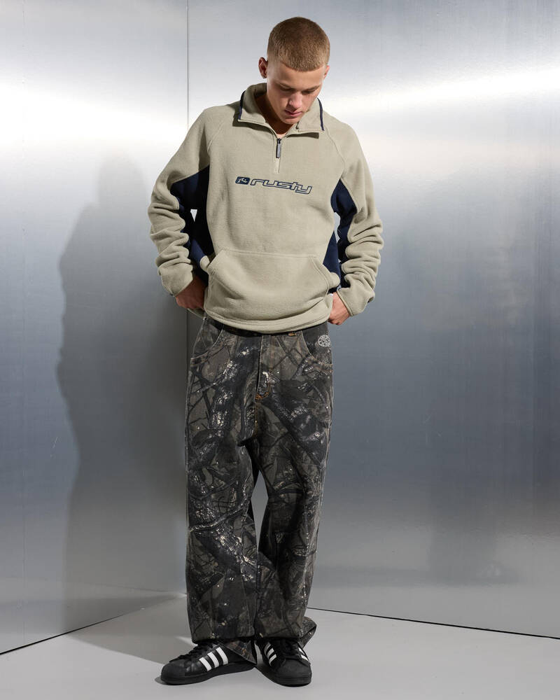 Rusty Blizzard Quarter Zip Polar Fleece for Mens