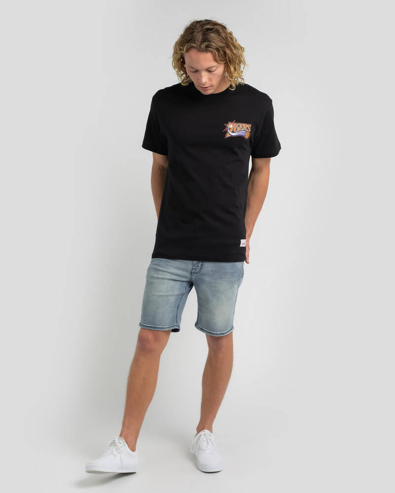 Mitchell & Ness Philadelphia 76ers Retro Repeat T-Shirt for Mens