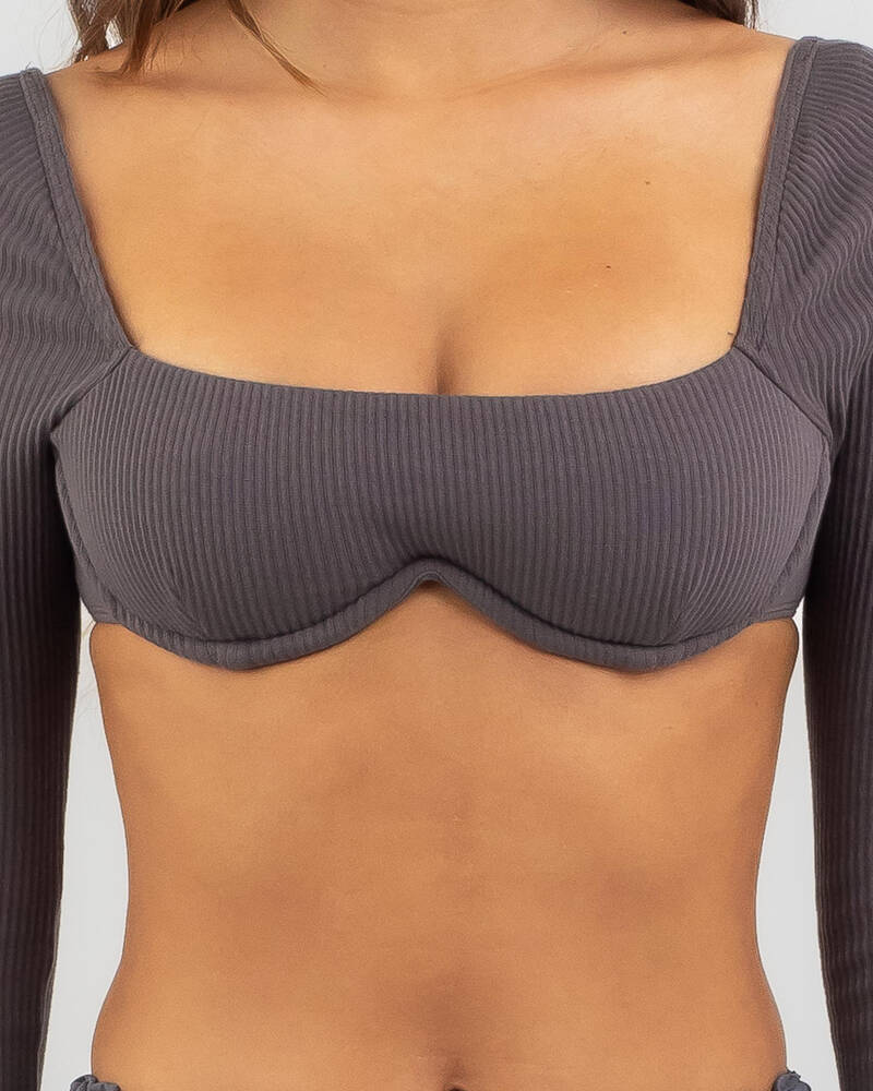 Ava And Ever Stella Long Sleeve Ultra Crop Top for Womens