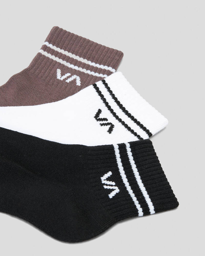 RVCA Women's VA Mini Crew Sock Pack for Womens