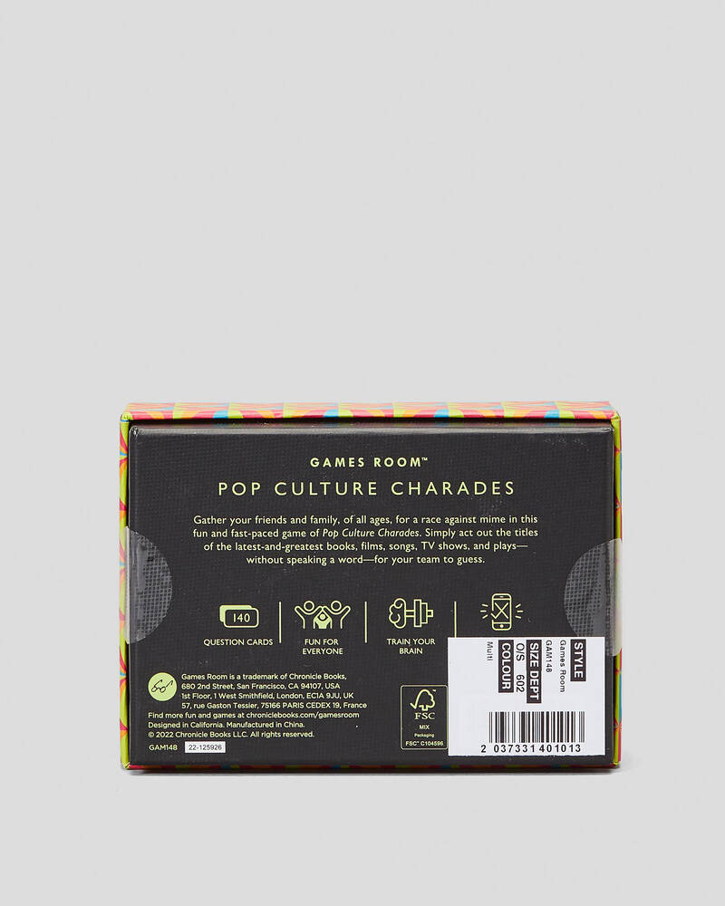 Games Room Pop Culture Charades for Mens