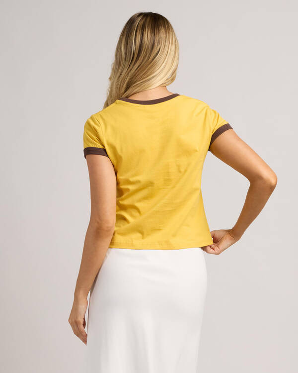 Rusty La Cabana Contrast Ringer Mini T-Shirt for Womens