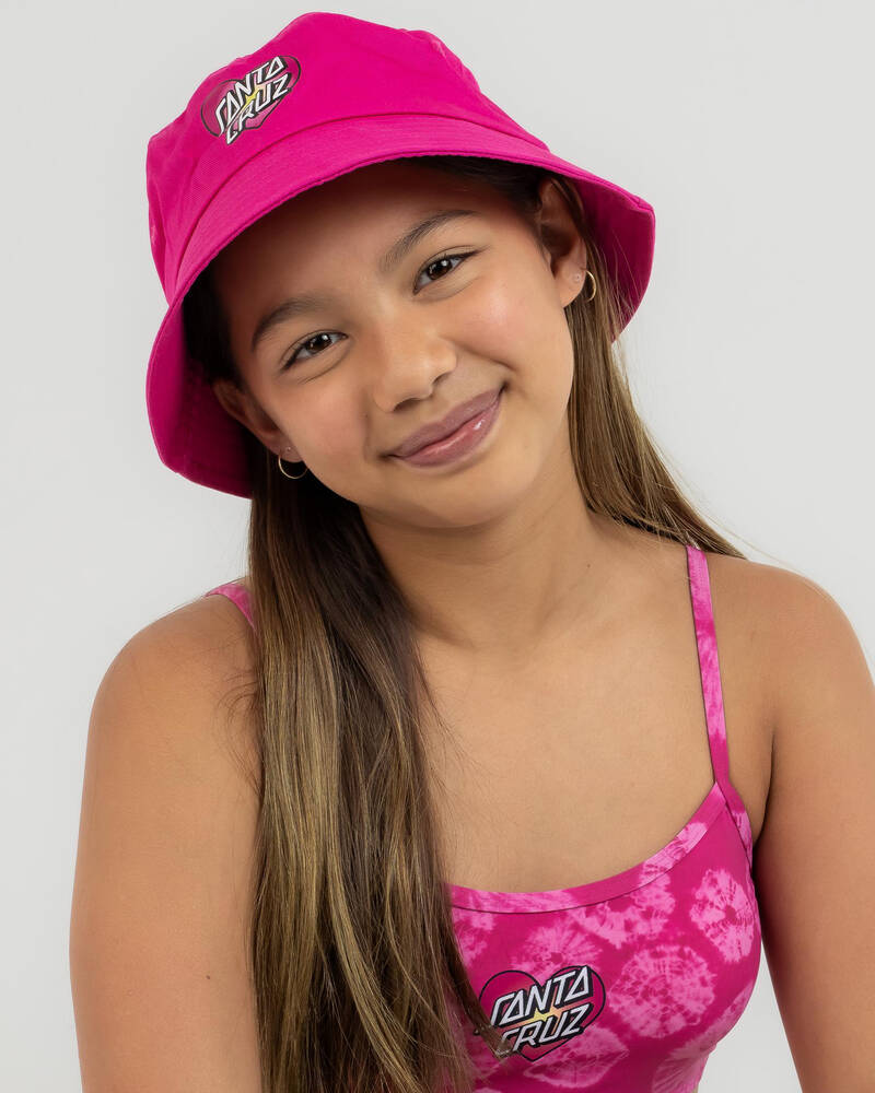 Santa Cruz Girls' Gradient Heart Bucket Hat for Womens