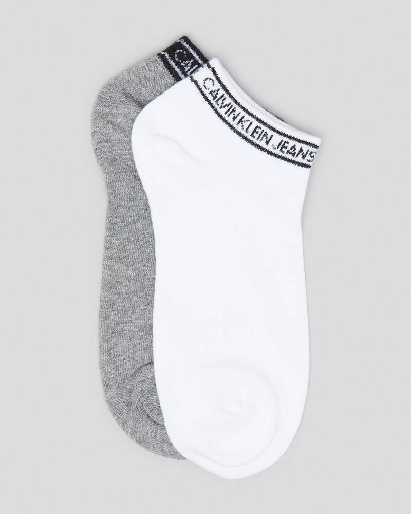 Calvin Klein Womens Logo Cuff Low Cut Sock Pack for Womens