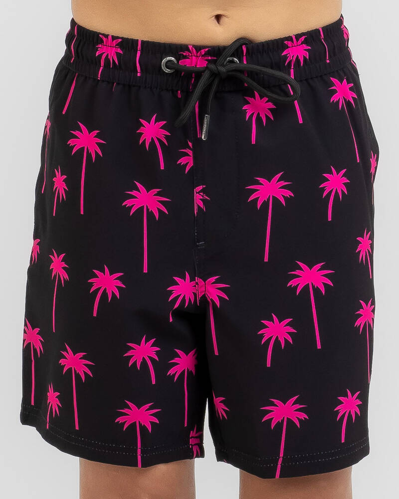 Skylark Boys' Tropical Fluro Elastic Waist Shorts for Mens