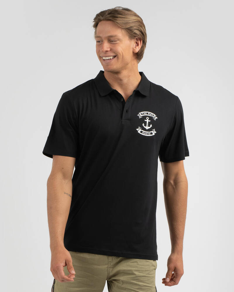 The Mad Hueys Smoking Anchor Polo Shirt for Mens