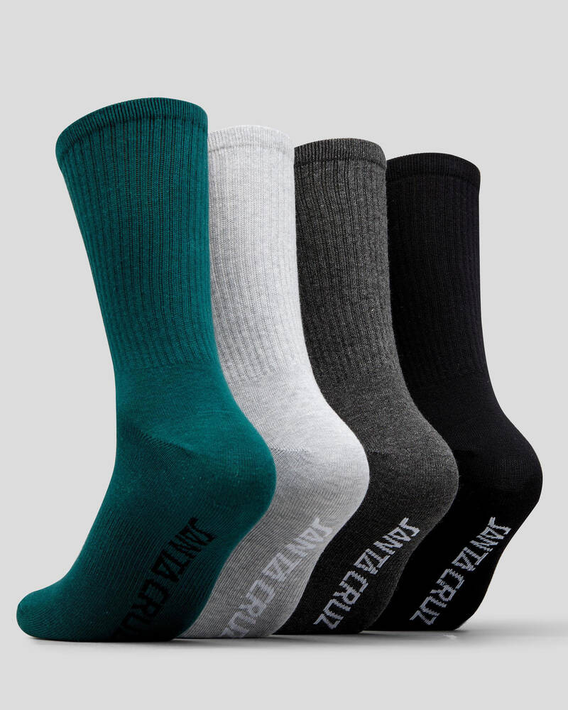 Santa Cruz Mono Hand Socks 4 Pack for Mens