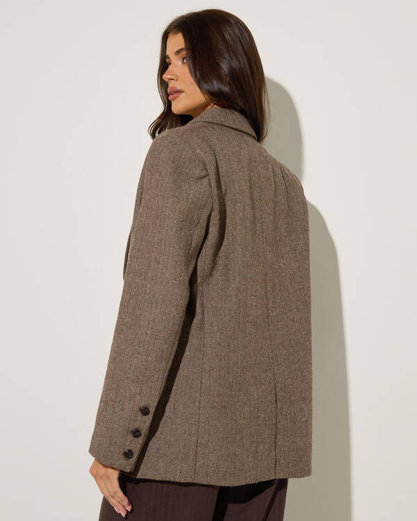 Rhythm Herringbone Blazer for Womens