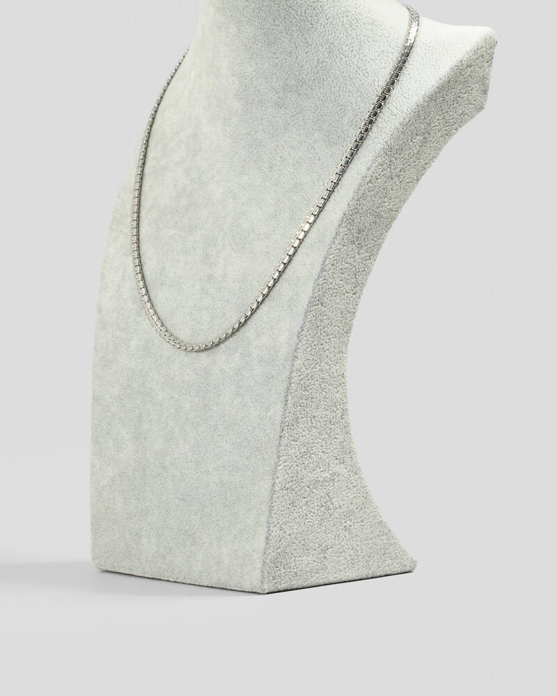 REPUBLIK Silver Snake Chain Necklace for Mens