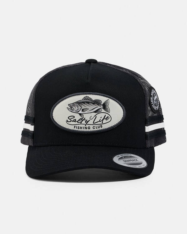 Salty Life Fishing Club Tall Trucker Cap for Mens
