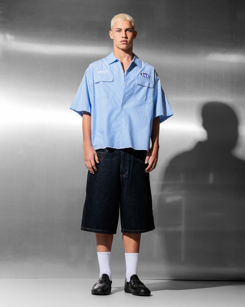 Worship Supplies Morality Box Crop Short Sleeve Shirt for Mens