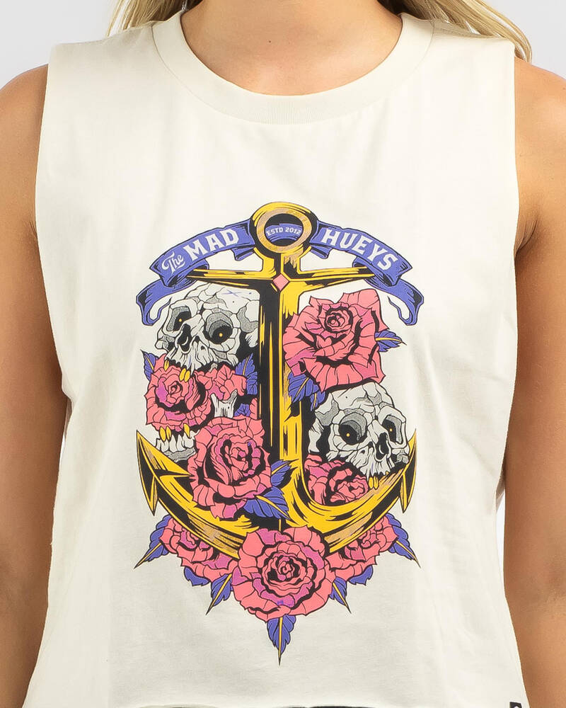 The Mad Hueys Skulls And Roses Tank for Womens
