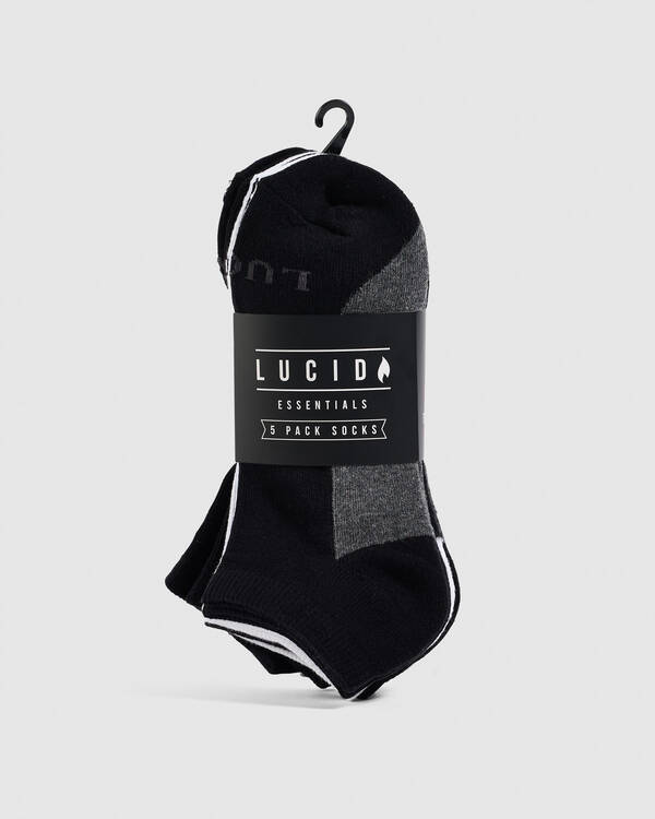 Lucid Fuzzled Ankle Socks 5 Pack for Mens