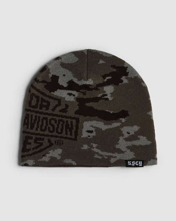 Kiss Chacey Harley-Davidson Mileage Skully Beanie for Mens